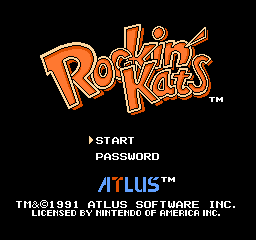 Rockin' Kats (USA) Title Screen